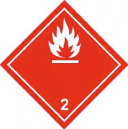 Rótulo de risco 2.1 — Gases inflamáveis